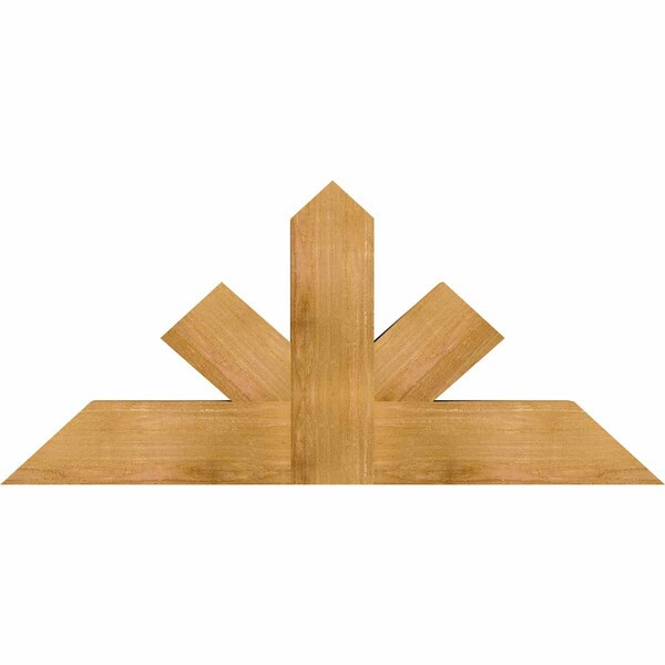 Ekena Millwork Saratoga Rough Sawn Timber Gable Bracket, Western Red Cedar, 48"W x 22"H x 4"D x 6"F, 11/12 Pitch GBW048X22X0406SAR00RWR - main